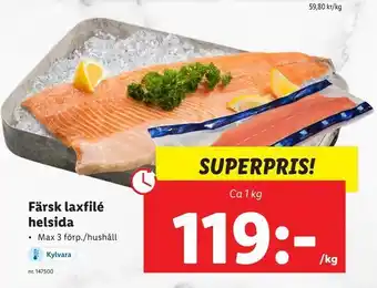 Lidl Färsk laxfilé helsida erbjuda