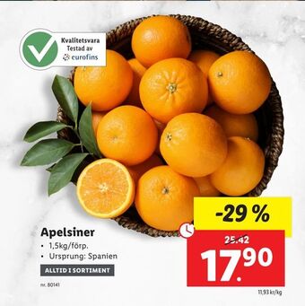 Lidl Apelsiner erbjuda