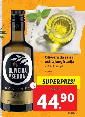 Lidl Oliviera da serra extra jungfruolja erbjuda