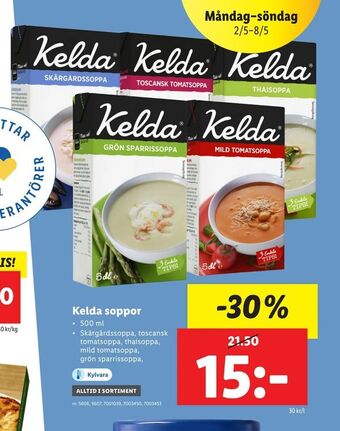 Lidl Kelda soppor erbjuda