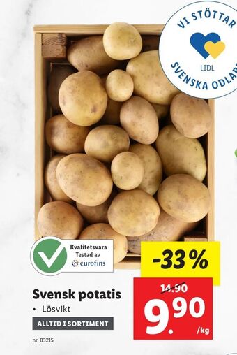Lidl Svensk potatis erbjuda