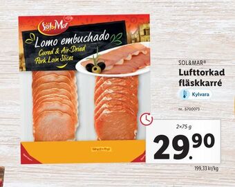 Lidl Lufttorkad fläskkarré erbjuda