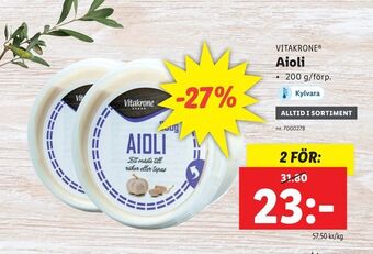 Lidl Aioli erbjuda