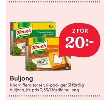 Hemköp Knorr buljongtärningar erbjuda