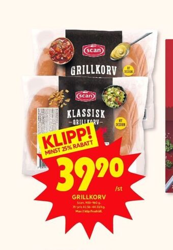 ICA Kvantum Scan grillkorv erbjuda