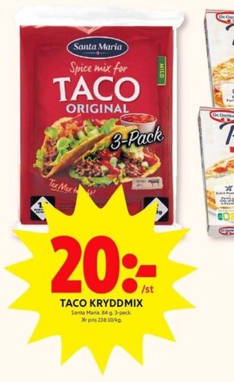 ICA Kvantum Santa maria taco kryddmix erbjuda