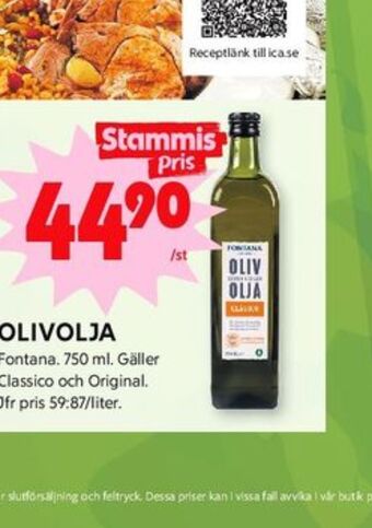 ICA Kvantum Fontana olivolja erbjuda