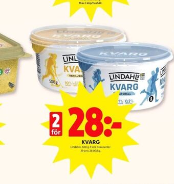 ICA Kvantum Lindahls kvarg erbjuda