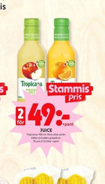 ICA Kvantum Tropicana juice erbjuda
