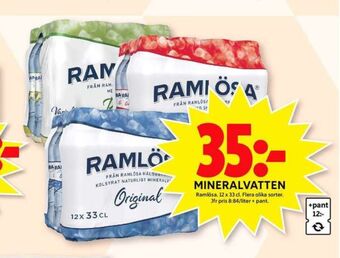 ICA Maxi Ramlösa mineralvatten erbjuda