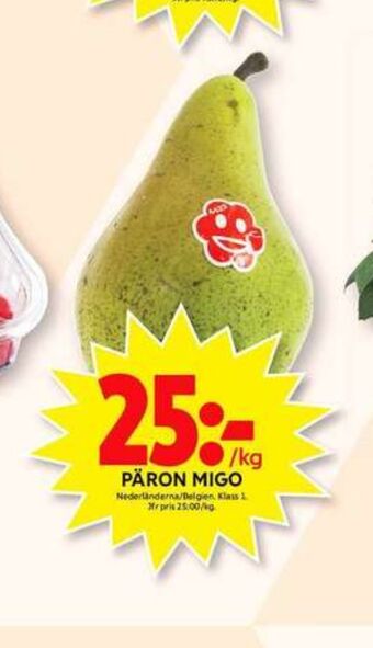 ICA Maxi Migo päron erbjuda