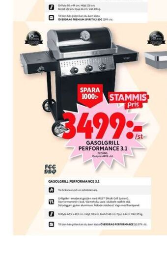 ICA Maxi Fcc bbq gasolgrill erbjuda