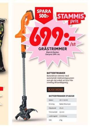 ICA Maxi Black&decker grästrimmer erbjuda