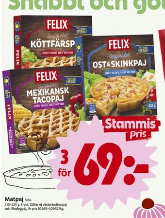 ICA Nära Felix matpajer erbjuda