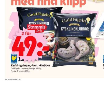 ICA Supermarket Guldfågeln kycklingvingar erbjuda