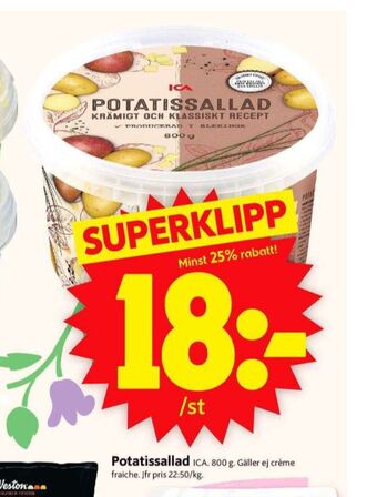 ICA Supermarket Ica potatissallad erbjuda