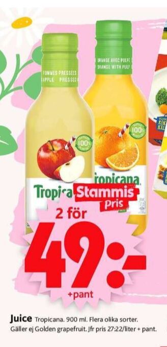 ICA Supermarket Tropicana juice erbjuda