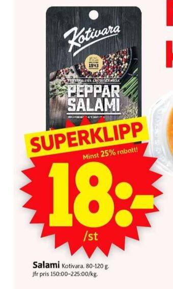 ICA Supermarket Kotivara oy salami erbjuda