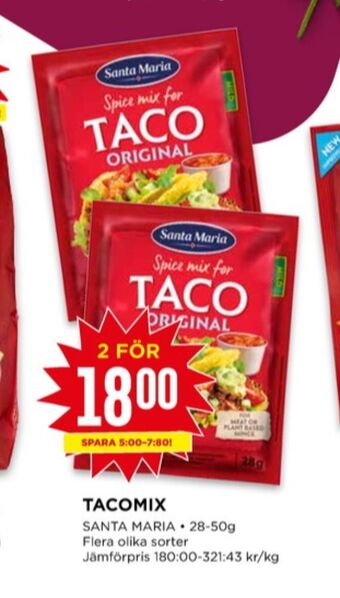 Willys Santa maria taco kryddmix erbjuda