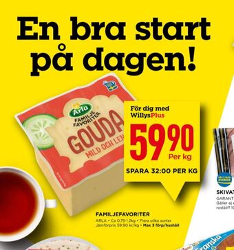 Willys Arla gouda erbjuda