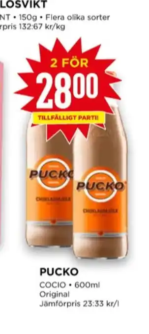 Pucko chokladmjölk