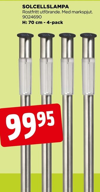 Jem&Fix Solcellslampa erbjuda