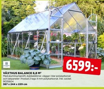 Jem&Fix Växthus balance 8,8 m 2 erbjuda