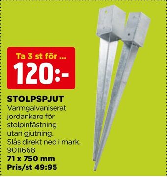 Jem&Fix Stolpspjut erbjuda