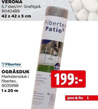 Jem&Fix Ogräsduk erbjuda