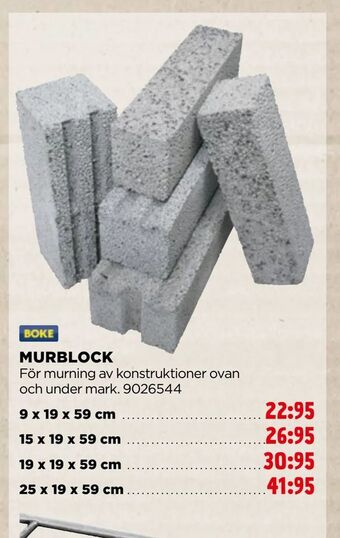 Jem&Fix Murblock erbjuda