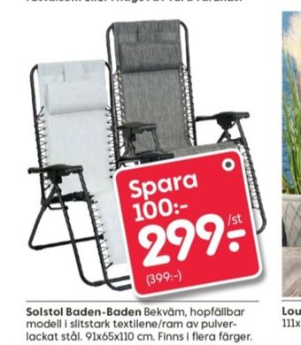 Rusta Solstol erbjuda
