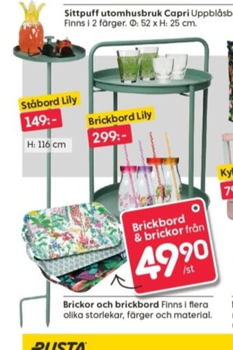 Rusta Utebord erbjuda