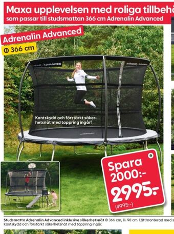 Rusta Adrenalin Studsmatta/trampolin erbjuda
