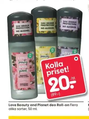 Rusta Love Beauty and Planet Deodorant erbjuda
