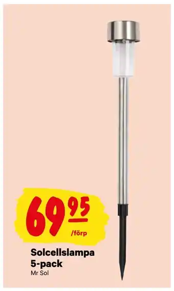 City Gross Solcellslampa 5-pack erbjuda