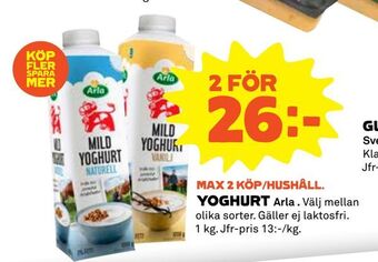 Coop Yoghurt erbjuda