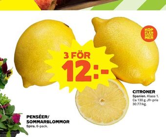 Coop Citroner erbjuda
