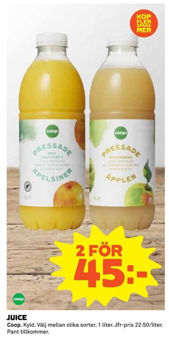 Coop Extra Juice erbjuda