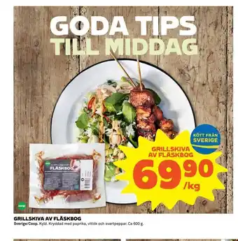 Grillskiva av fläskbog