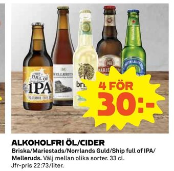 Coop Daglivs Alkoholfri öl/cider erbjuda