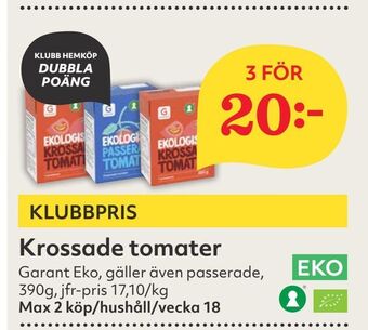 Hemköp Krossade tomater erbjuda