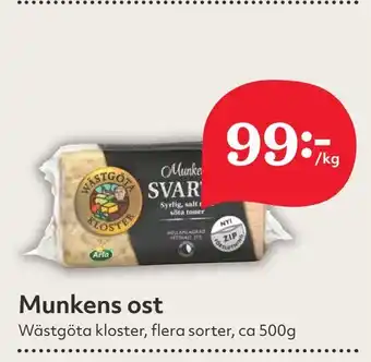 Hemköp Munkens ost erbjuda