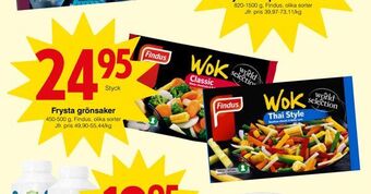Matöppet Frysta grönsaker erbjuda