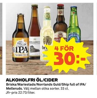 Coop Alkoholfri öl/cider erbjuda