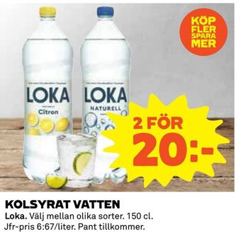 Coop Kolsyrat vatten erbjuda