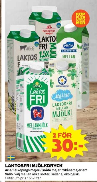 Laktosfri mjölkdryck