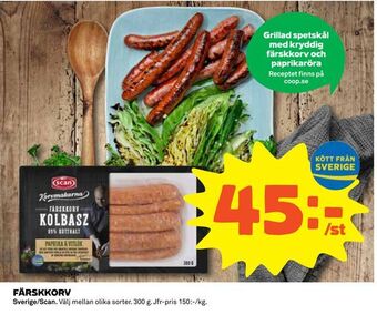 Coop Färskkorv erbjuda