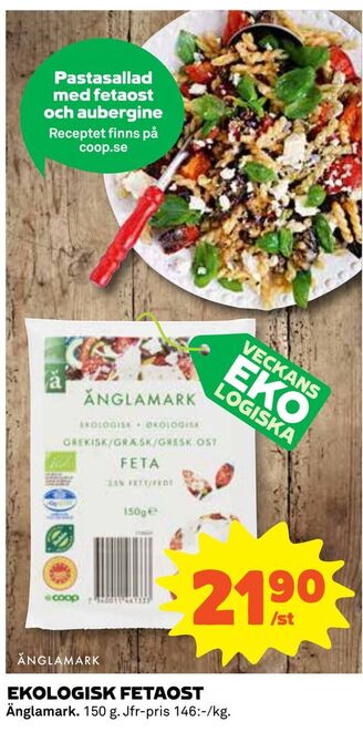 Coop Ekologisk fetaost erbjuda