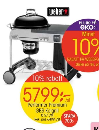 EKO Performer Premium GBS Kolgrill erbjuda