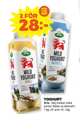 Stora Coop Yoghurt erbjuda